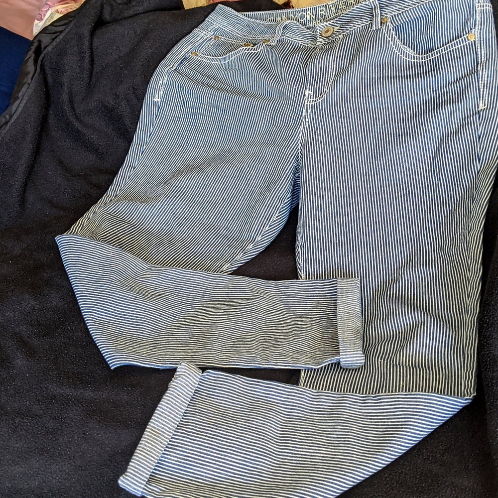 Canyon River Blues ankle biter striped jeans size 12